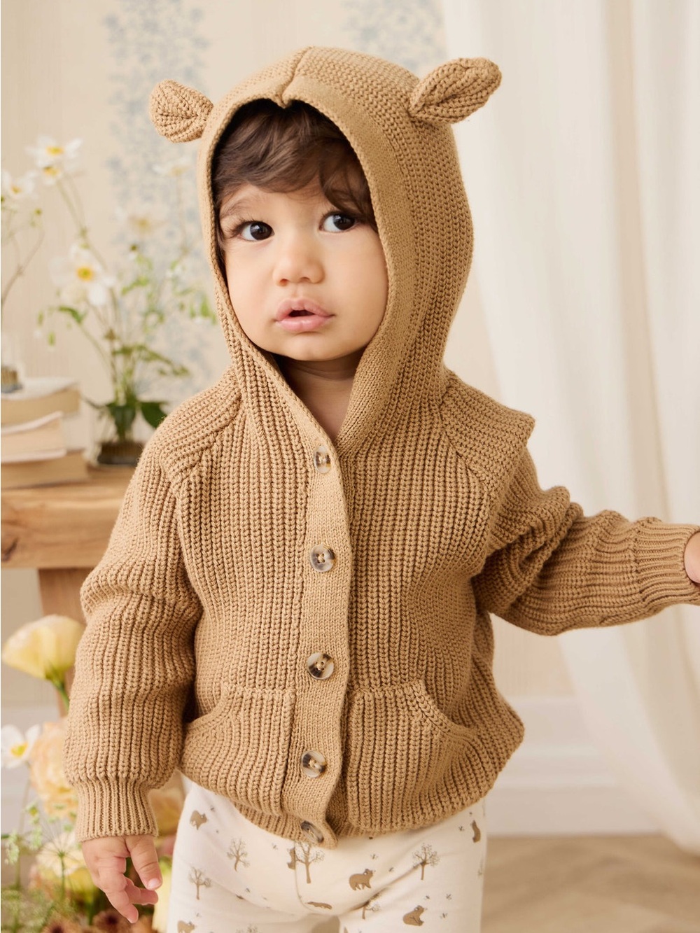 Jamie Kay Bear Cardigan 6-12 Months EUC